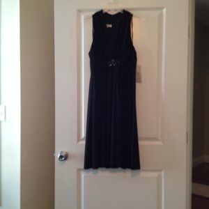 BLACK JEWELED DRESS - SIZE 12